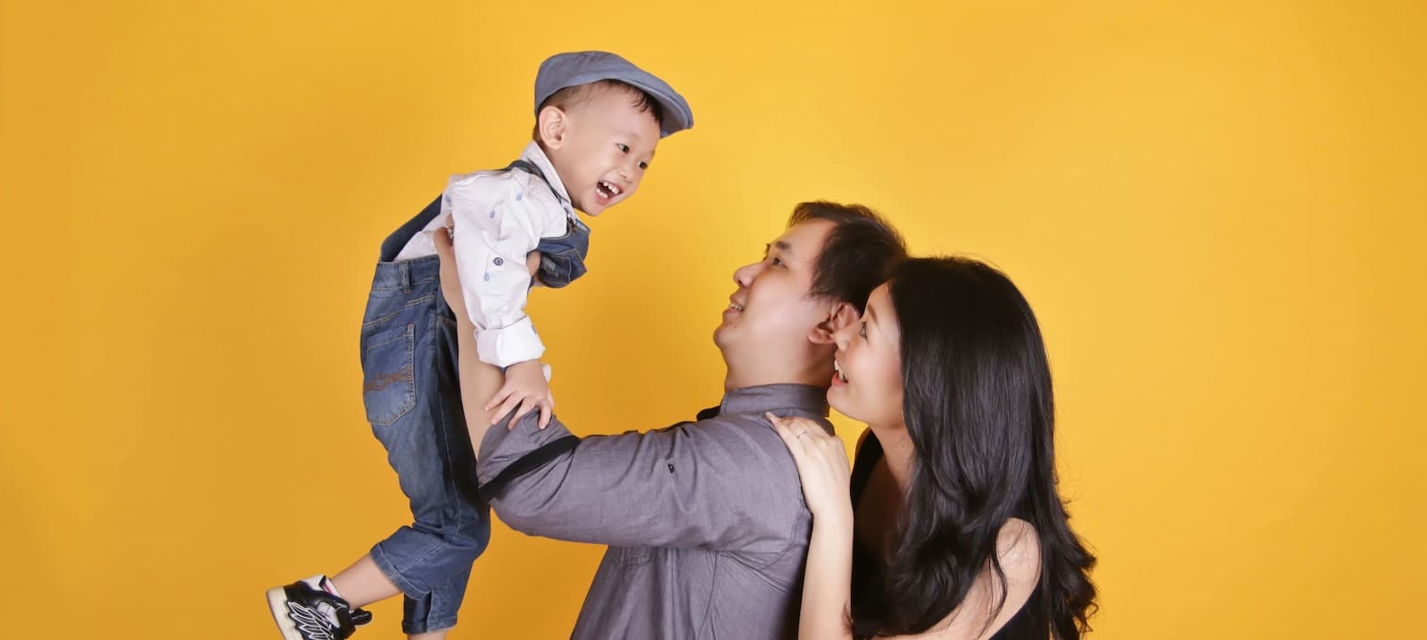 A family with young children.