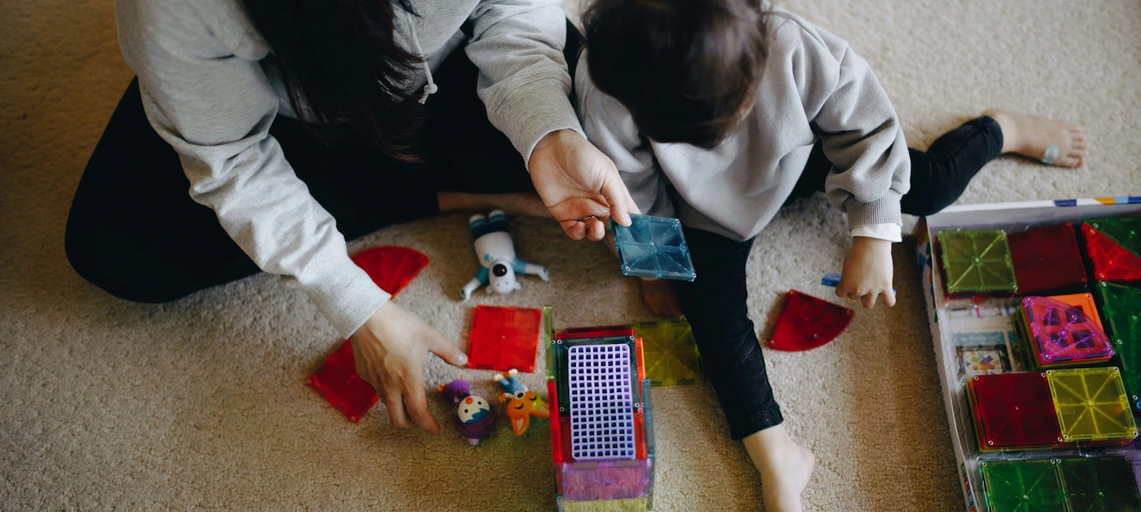 A family discussing online safety with their children.