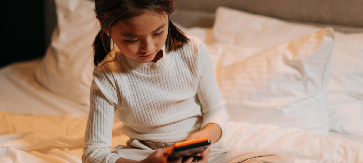 A child being cyberbullied online.